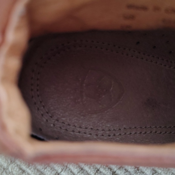 ARIAT Croc Embossed Leather Lace Up Boots Women's 8B - Picture 11 of 15